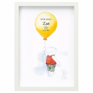 <strong>JUNGE MIT LUFTBALLON</strong> <br>Personalisiertes Wandbild