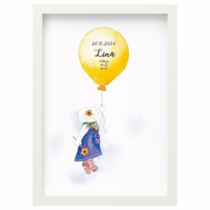 <strong>MÄDCHEN MIT LUFTBALLON</strong> <br>Personalisiertes Wandbild